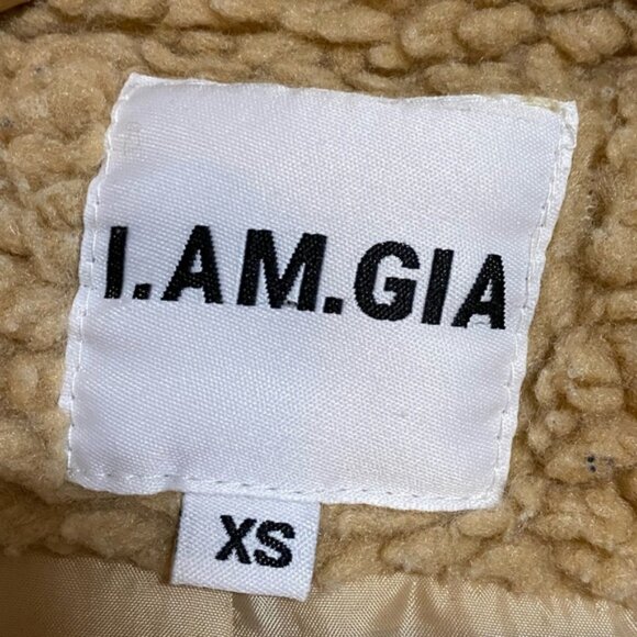 I.AM.GIA Teddy Sherpa Zip-Up Jacket in Camel (Size XS) - Picture 6 of 8